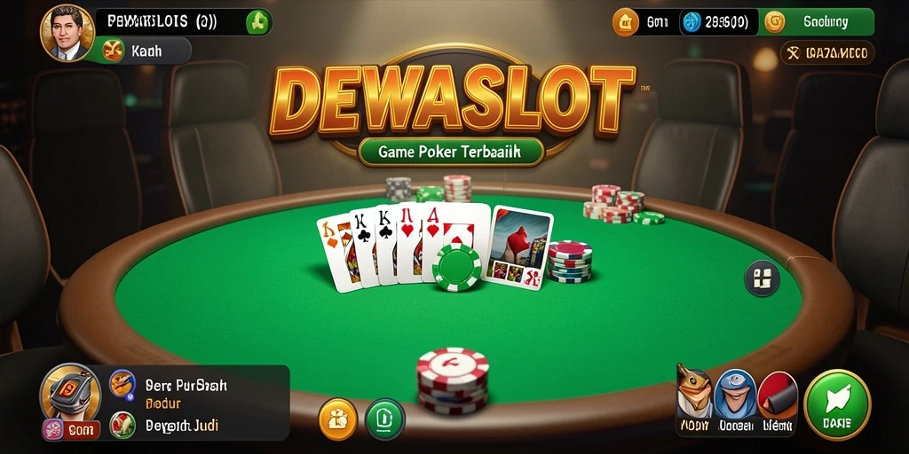 Tampilan gameplay seru DEWASLOT dalam permainan Poker.