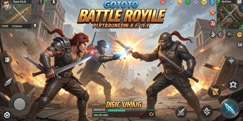 Gameplay Battle Royale yang mendebarkan dan penuh aksi.