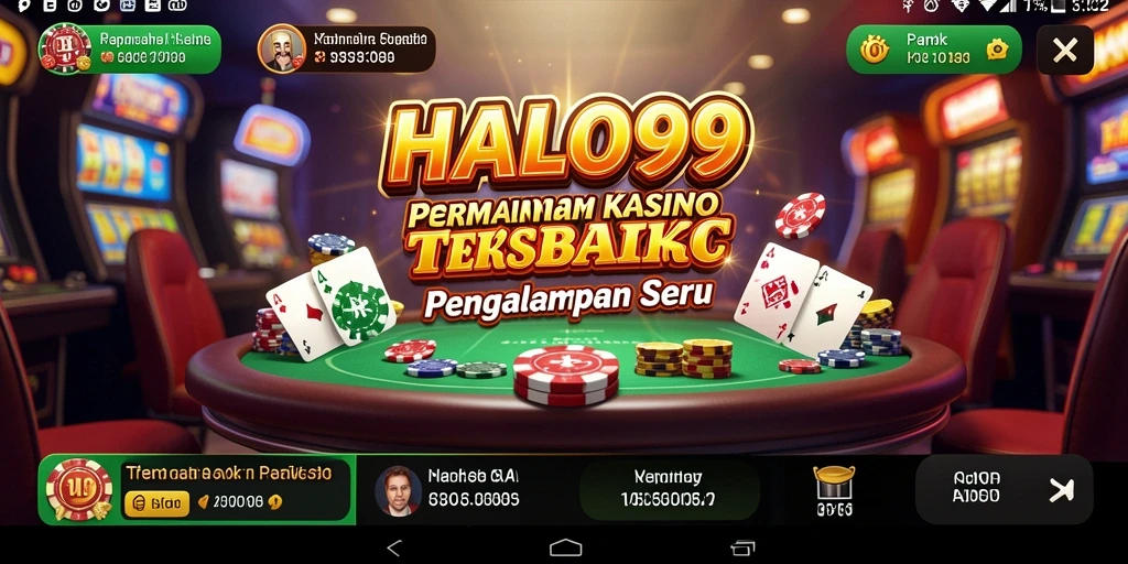 Screenshot gameplay HALO99 menunjukkan aksi seru dari permainan kasino.