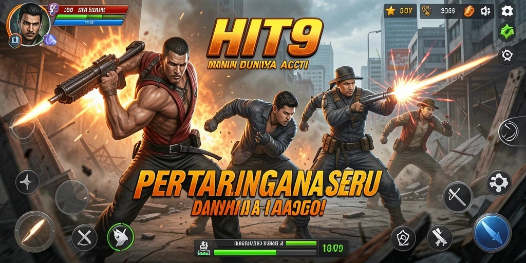 Screenshot utama HIT9 yang menunjukkan aksi pertarungan yang mendebarkan.