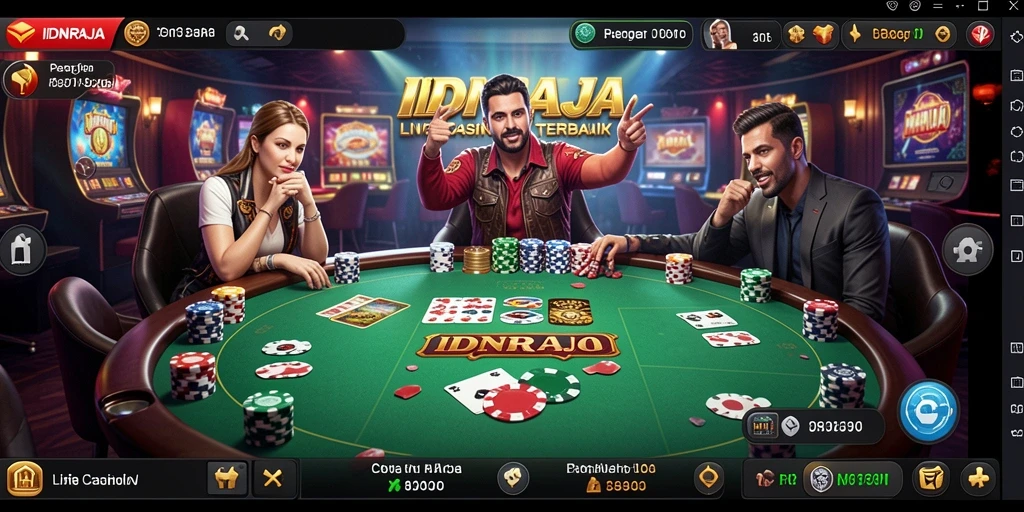 Gameplay Live Casino yang mendebarkan di IDNRAJA.