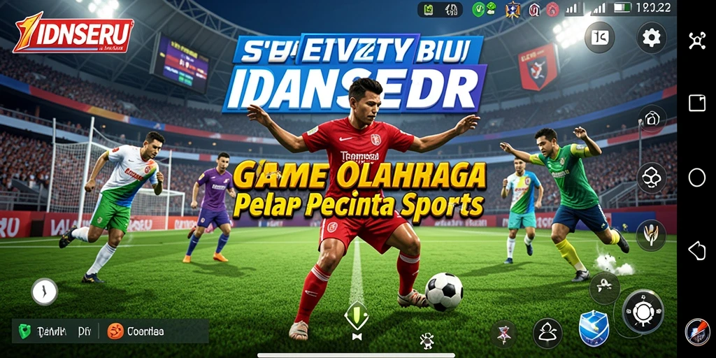 Screenshot gameplay menunjukkan pertandingan seru dalam game olahraga.