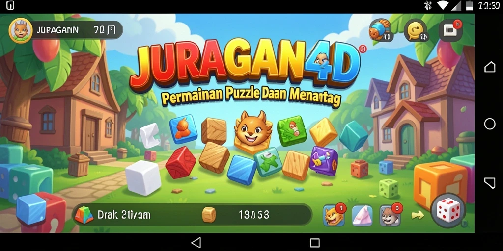 Screenshot utama gameplay JURAGAN4D menampilkan teka-teki yang menantang.