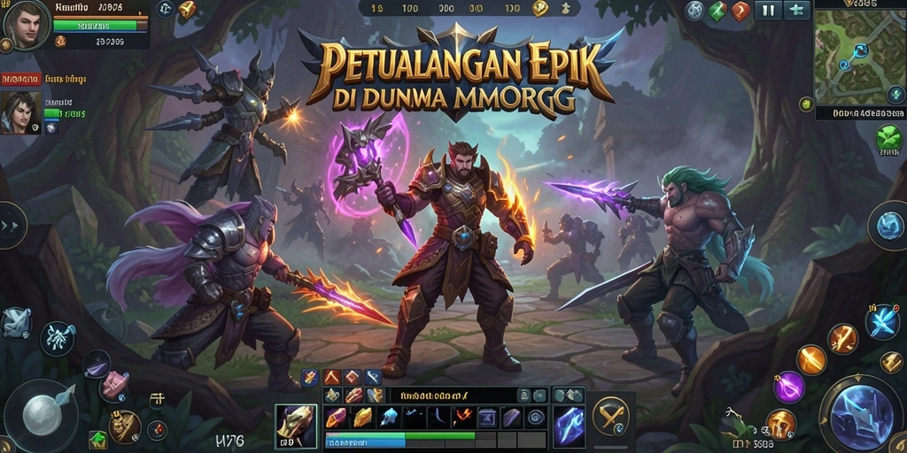 Screenshot gameplay MPO76 menampilkan aksi seru di dunia MMORPG.