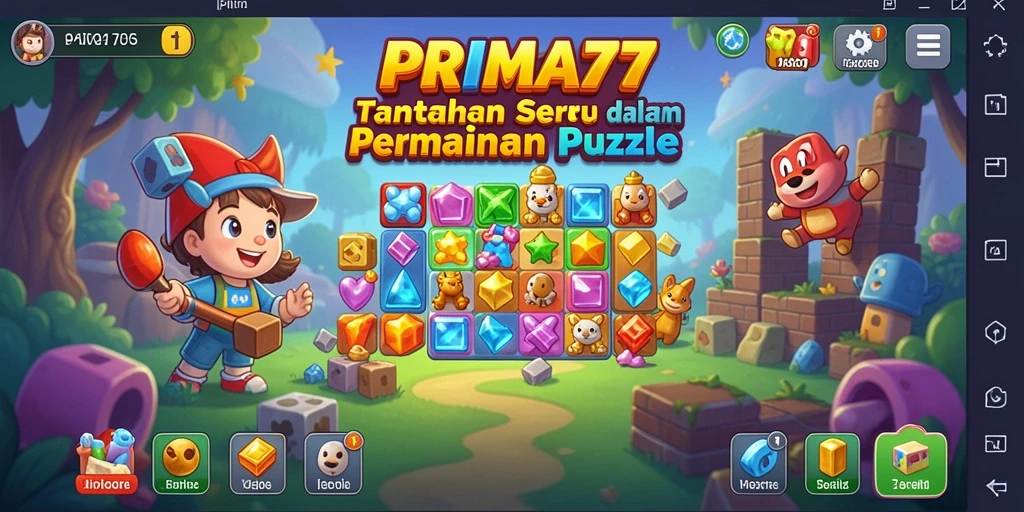 Tampilan menarik dari gameplay PRIMA77 yang menampilkan teka-teki seru.