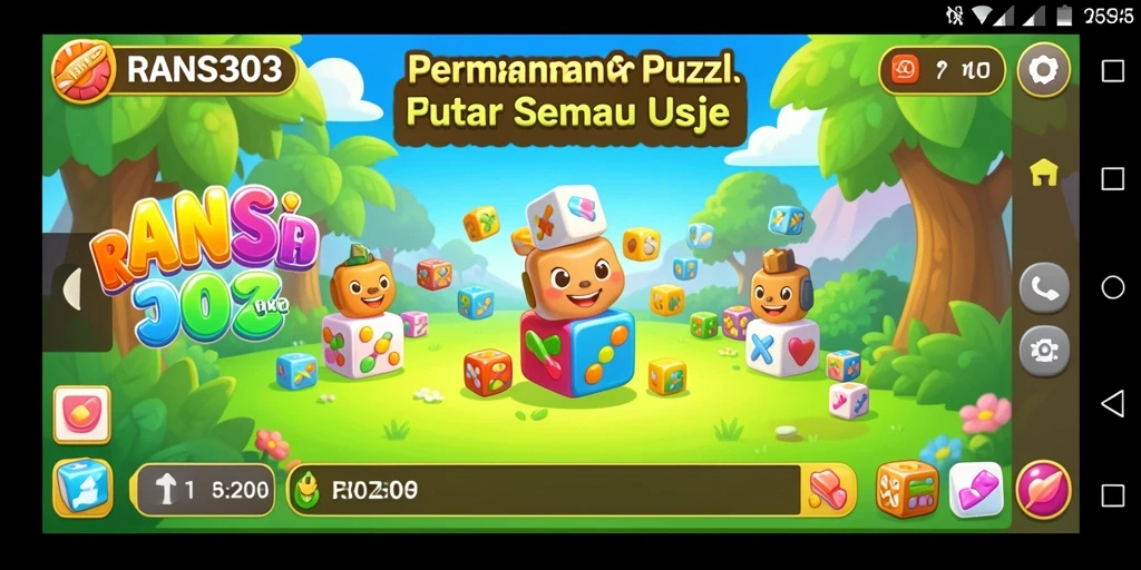 Screenshot utama RANS303 menampilkan gameplay puzzle yang seru dan interaktif.