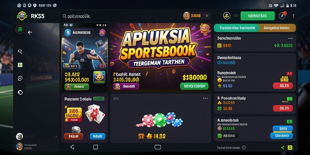 Screenshot utama RK55 menampilkan antarmuka taruhan yang menarik dan interaktif.