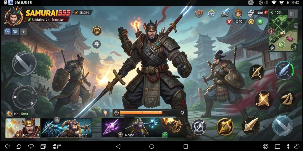Tampilan utama aplikasi SAMURAI555 menunjukkan antarmuka yang user-friendly.