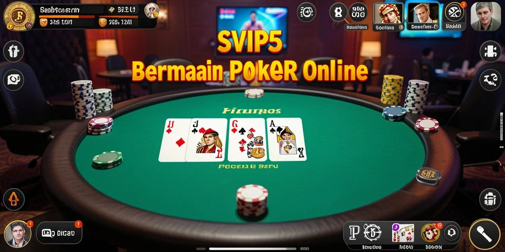 Tampilan menarik aplikasi SVIP5 menampilkan game Poker yang seru.