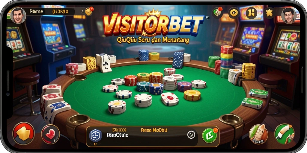 Screenshot VISITORBET menampilkan pengalaman bermain QiuQiu yang mengasyikkan.